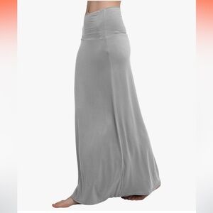 Chic Silver Maxi Skirt for Women